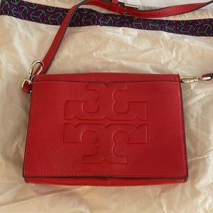 Red-orange Tory Burch cross body